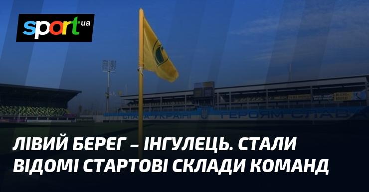 Лівий Берег протистоїть Інгульцю. Оголошено початкові склади обох команд.